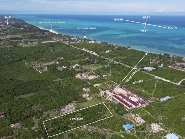 Invest Land Zanzibar Jambiani Kibigija 3 800m2
