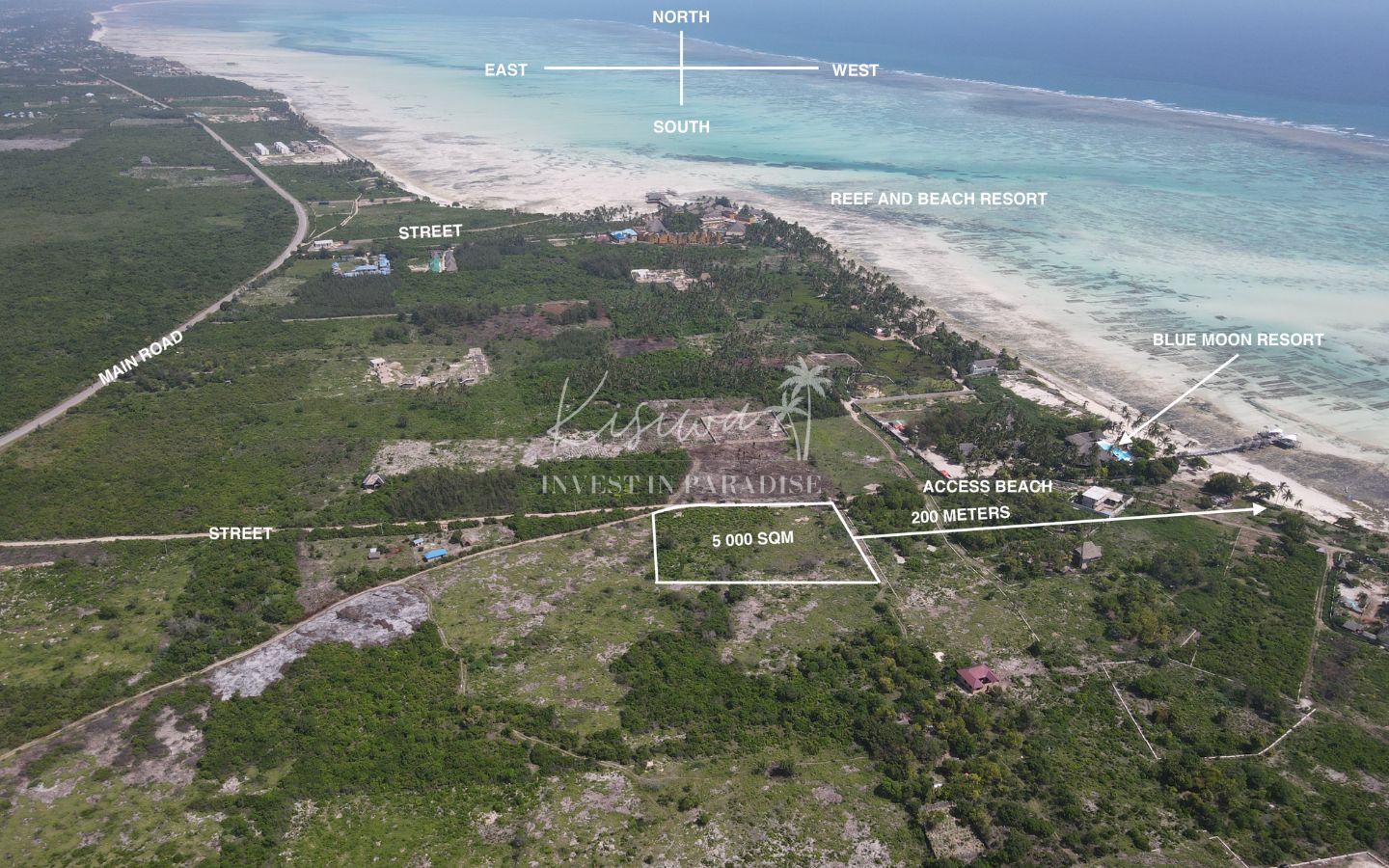 Invest Land Zanzibar Jambiani Shungi 5 000m2