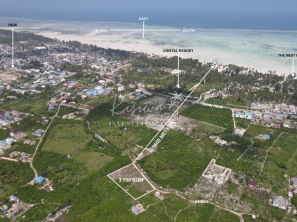 Invest Land Zanzibar Paje 3 700 m2