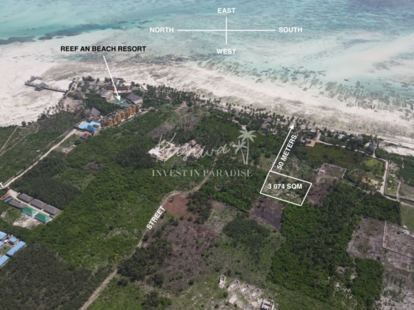 Invest land Zanzibar Jambiani Shungi 3 074m2
