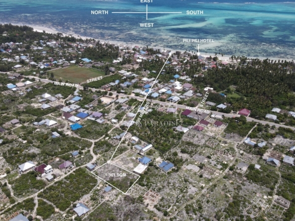 Invest land Zanzibar Jambiani kibigija 1 361m2
