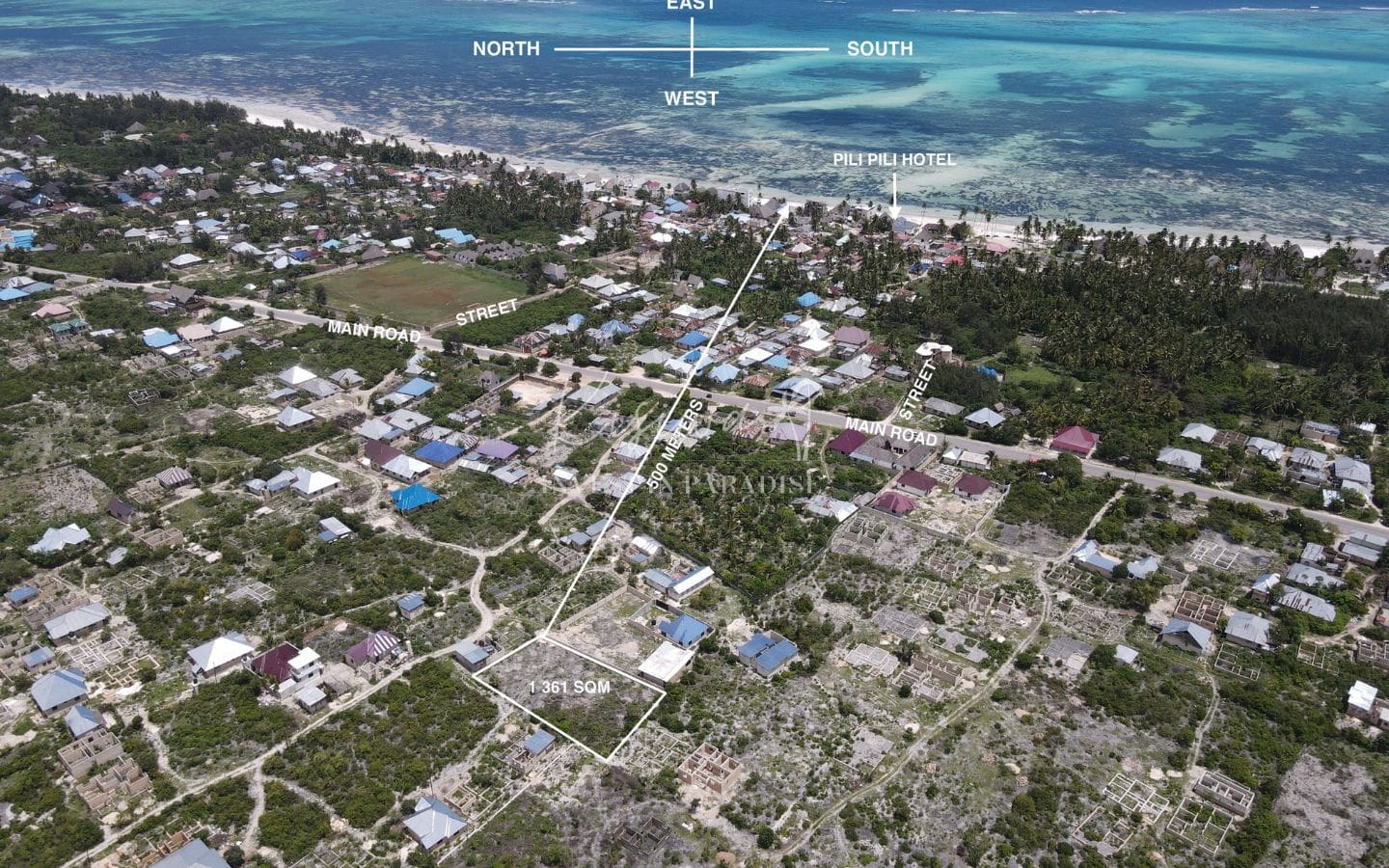 Invest land Zanzibar Jambiani kibigija 1 361m2