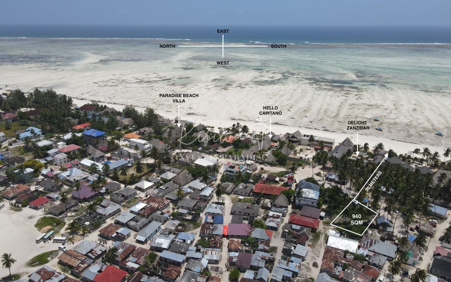 Land for sale Zanzibar 940 SQM Paje Zanzibar Real Estate