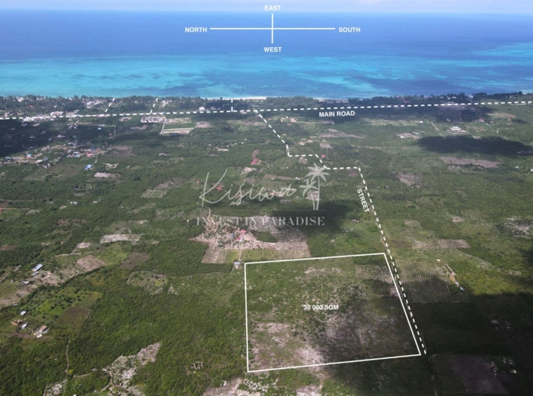 Land for sale Paje Zanzibar 30 000SQM